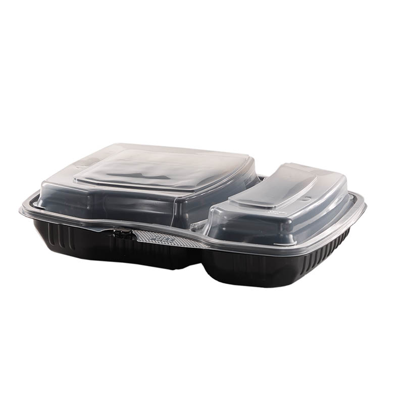 MICROWAVABLE MEAL TRAYS 2 COMPARTMENT (5 PCS. + LIDS) Asnaf Trading Co.